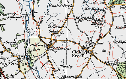 Old map of Blakeway in 1921