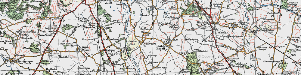 Old map of Bendles, The in 1921