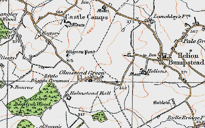 Old map of Olmstead Hall in 1920