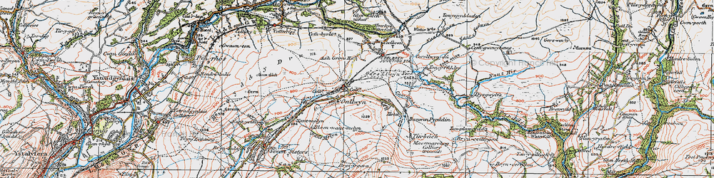 Old map of Onllwyn in 1923