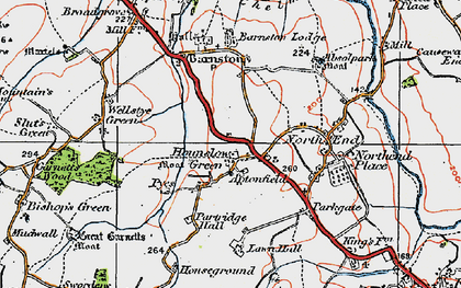 Old map of Barnston Lodge in 1919