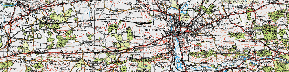 Old map of Onslow Village in 1920