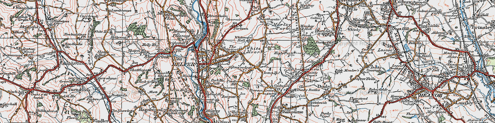 Old map of Openwoodgate in 1921