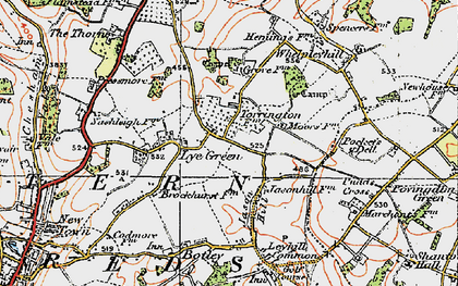 Old map of Orchard Leigh in 1920
