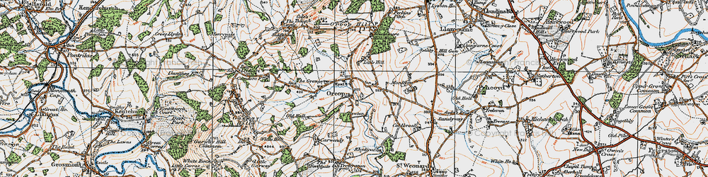 Old map of Orcop in 1919