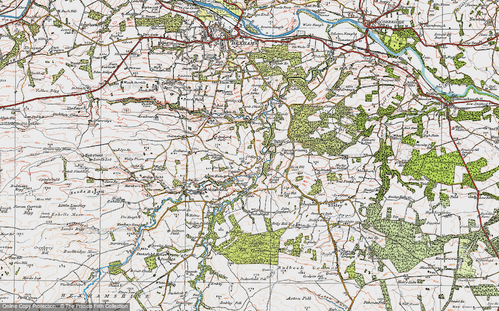 Old Map of Ordley, 1925 in 1925