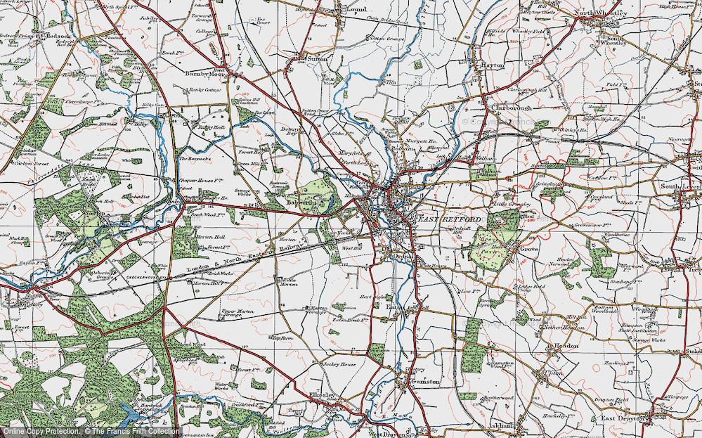 Old Map of Ordsall, 1923 in 1923
