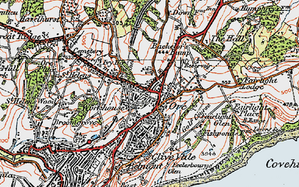 Old map of Ore in 1921