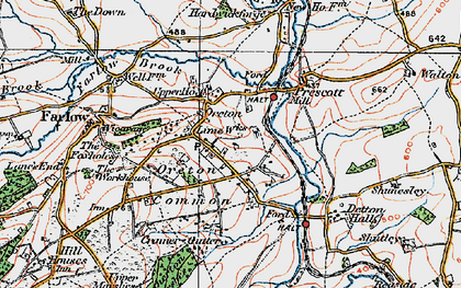 Old map of Detton Hall in 1921