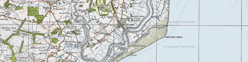 Old map of Orford in 1921