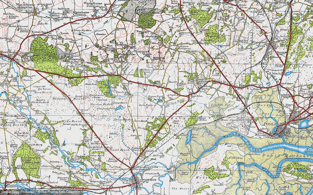 Old Map of Organford, 1919 in 1919