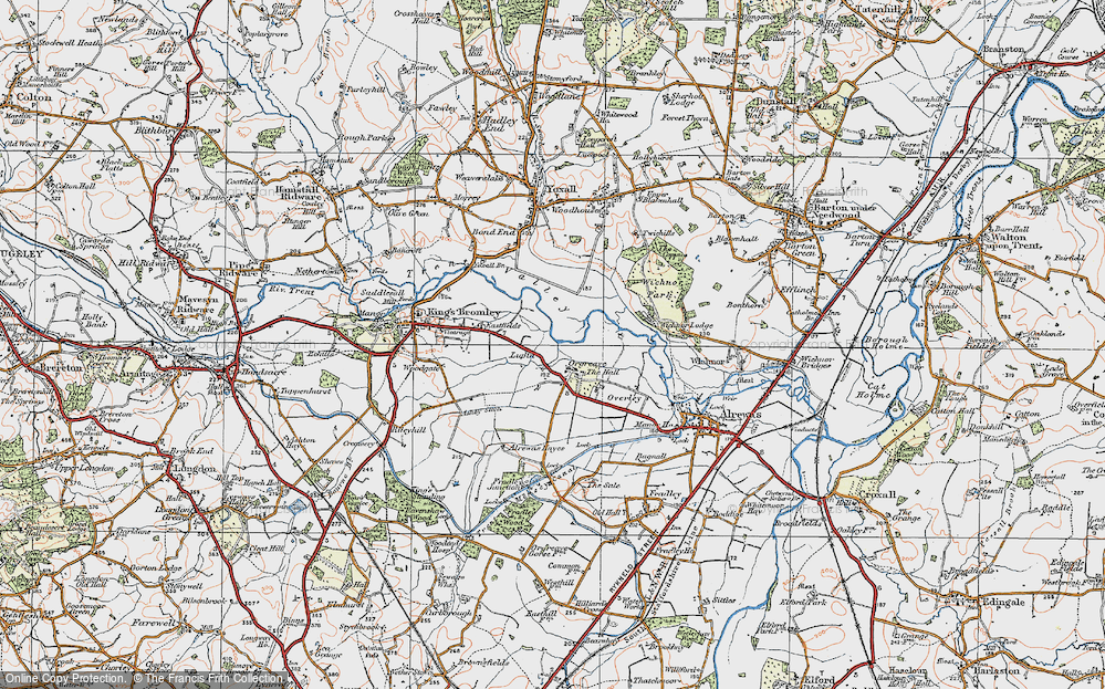 Old Map of Orgreave, 1921 in 1921