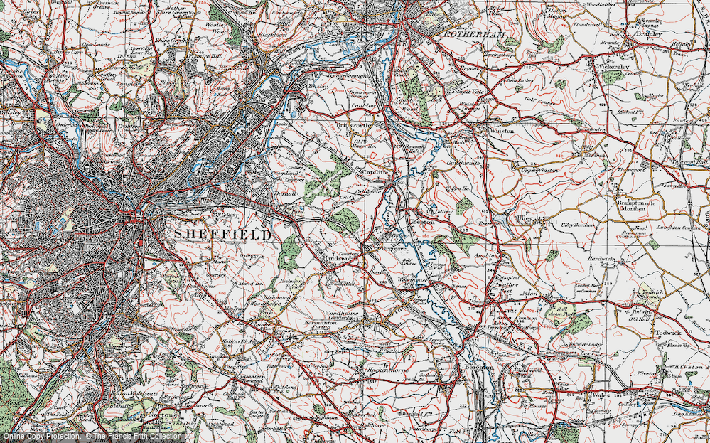 Old Map of Orgreave, 1923 in 1923