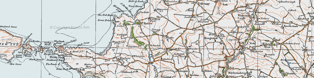 Old map of Winsle in 1922