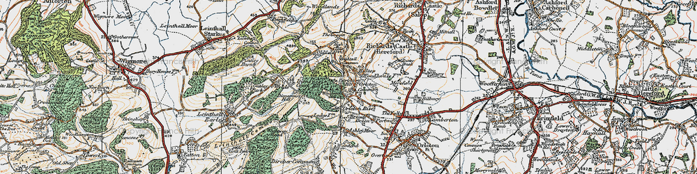 Old map of Brightall Common in 1920