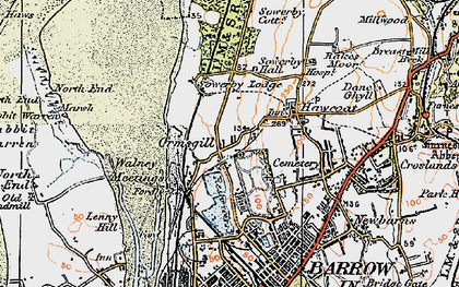 Old map of Ormsgill in 1924