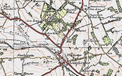Old map of Ornsby Hill in 1925