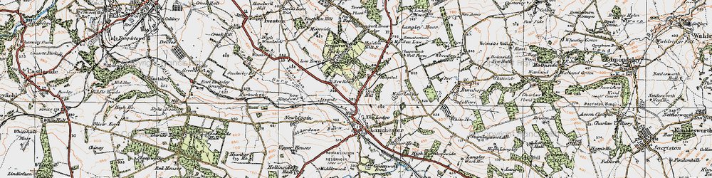 Old map of Ornsby Hill in 1925