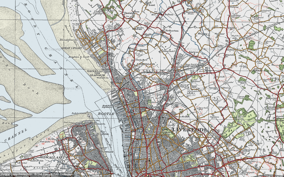 Old Map of Orrell, 1923 in 1923