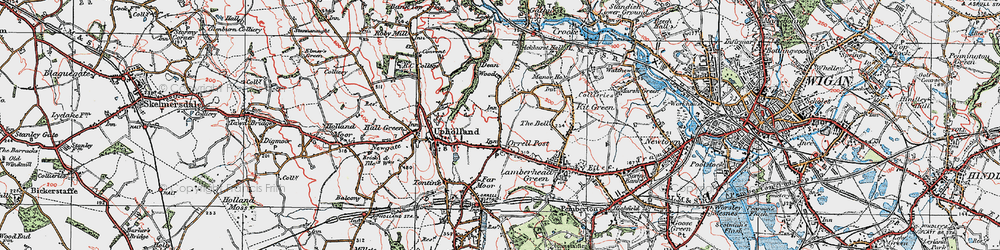 Old map of Orrell in 1924