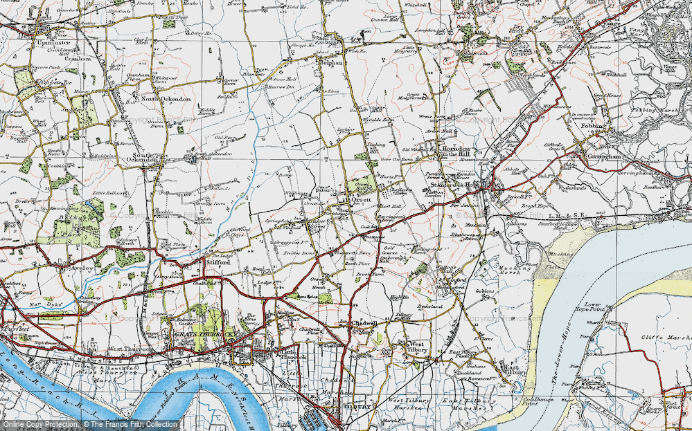 Old Map of Orsett, 1920 in 1920