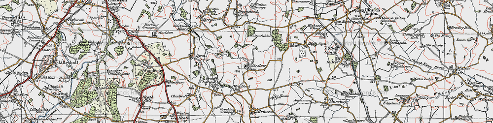 Old map of Orslow in 1921