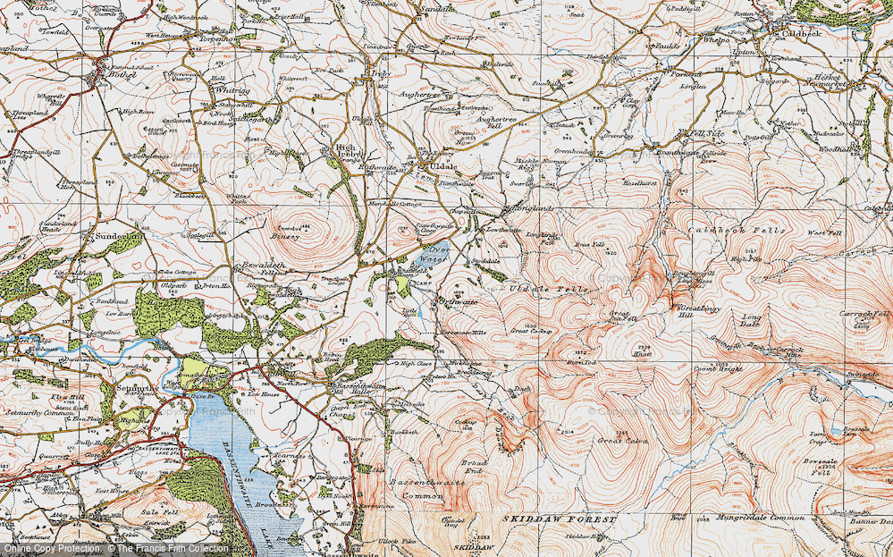 Old Map of Orthwaite, 1925 in 1925