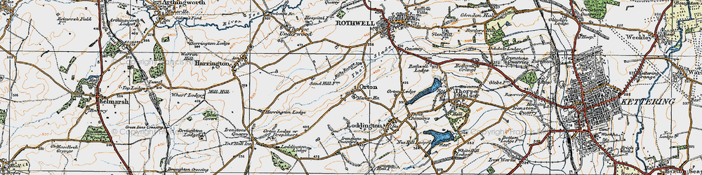 Old map of Orton in 1920