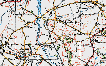 Old map of Orton in 1921