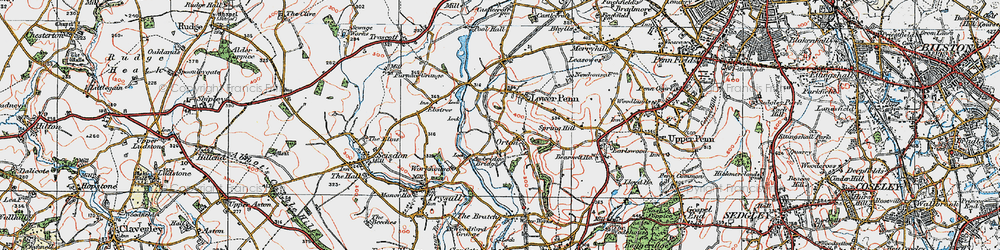 Old map of Orton in 1921