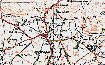 Old map of Orton in 1925