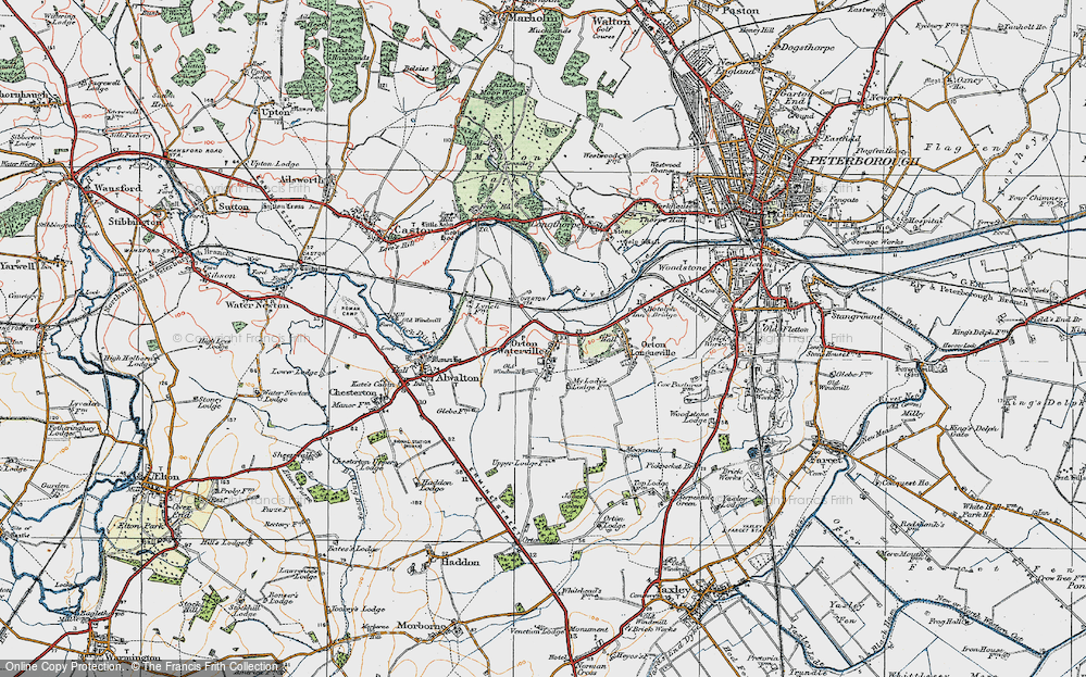 Old Map of Orton Brimbles, 1922 in 1922