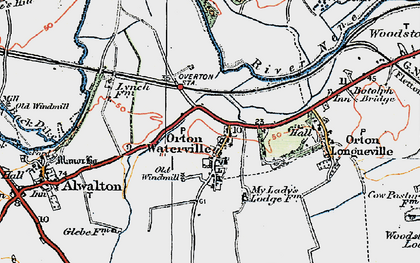 Old map of Orton Brimbles in 1922