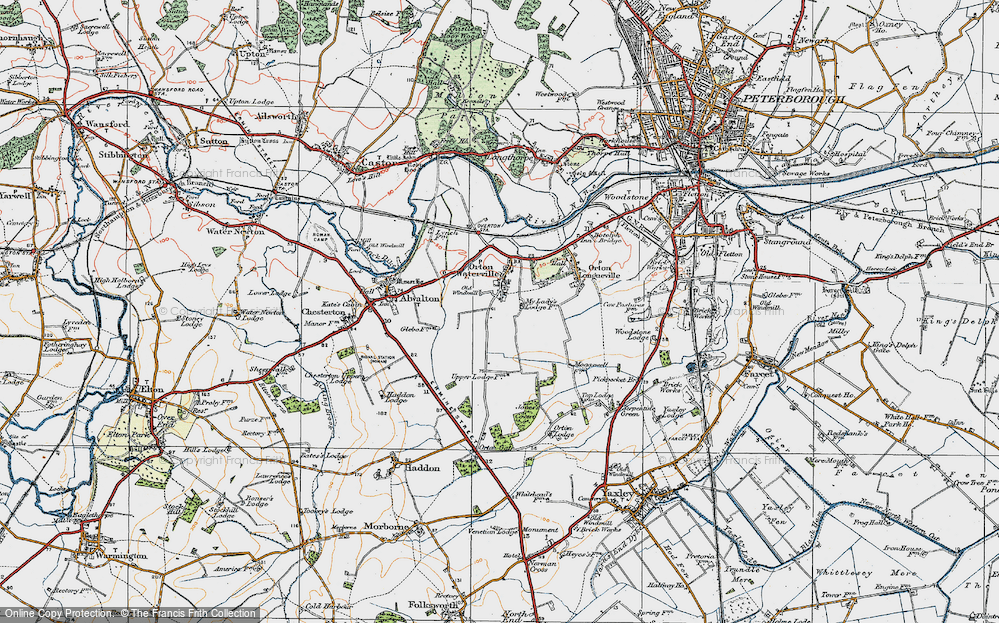 Old Map of Orton Goldhay, 1922 in 1922