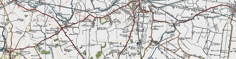 Old map of Orton Malborne in 1922