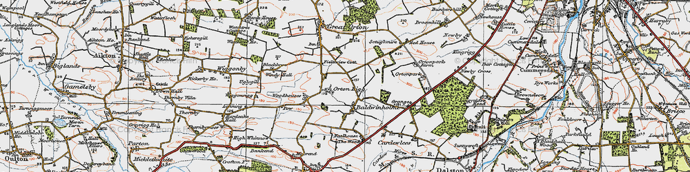 Old map of Orton Rigg in 1925
