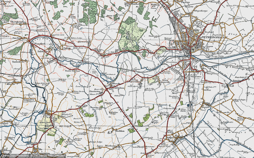 Old Map of Orton Wistow, 1922 in 1922