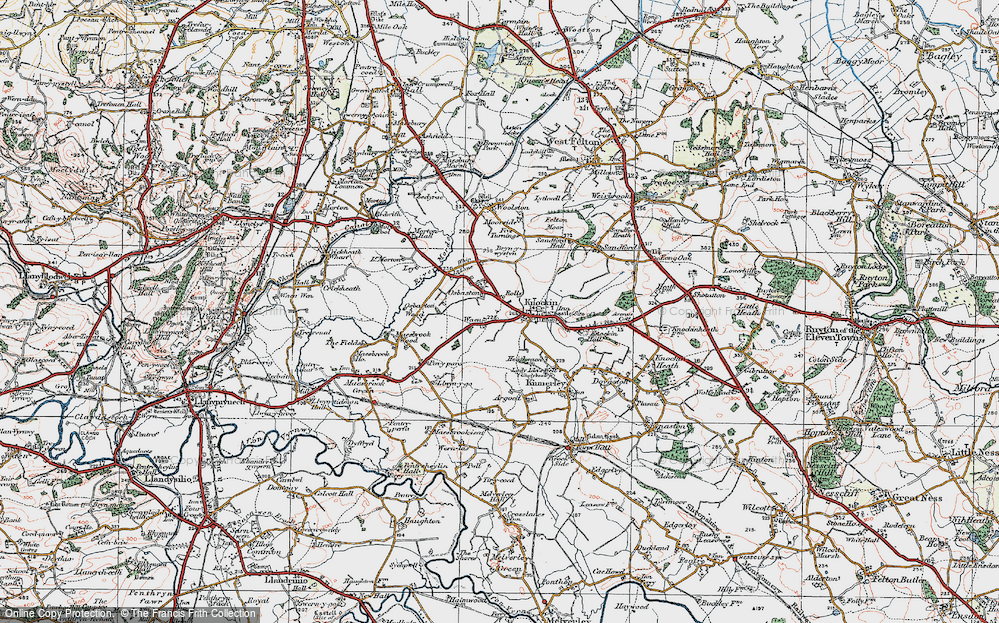 Old Map of Osbaston, 1921 in 1921