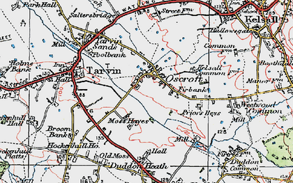 Old map of Oscroft in 1923