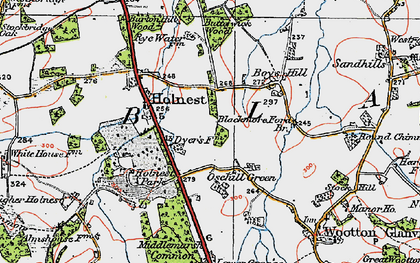 Old map of Osehill Green in 1919