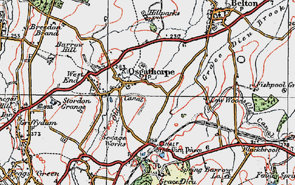 Old map of Osgathorpe in 1921