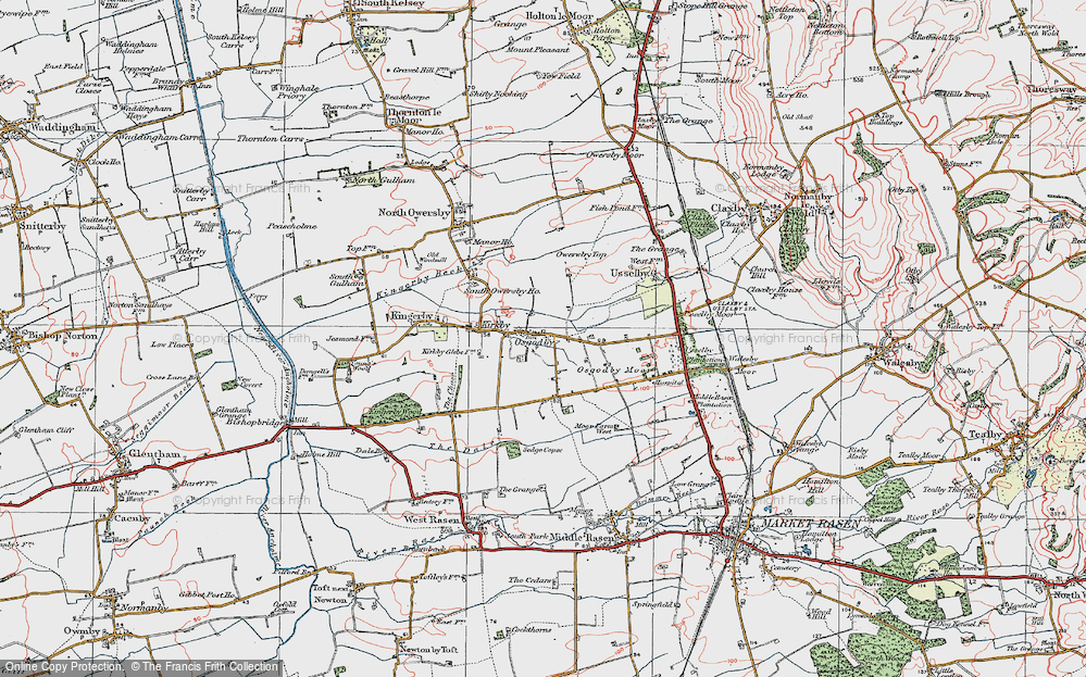 Old Map of Osgodby, 1923 in 1923