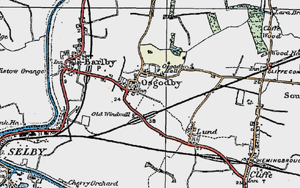 Old map of Osgodby in 1924