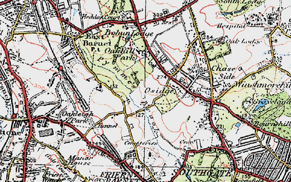 Old map of Osidge in 1920