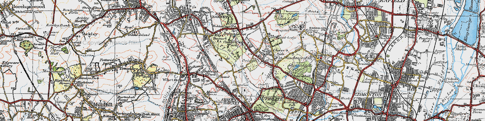 Old map of Osidge in 1920