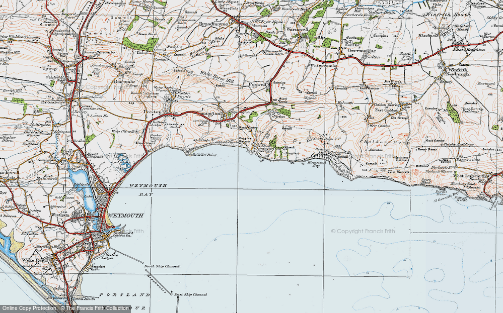 Old Map of Osmington Mills, 1919 in 1919
