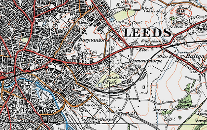 Old map of Osmondthorpe in 1925