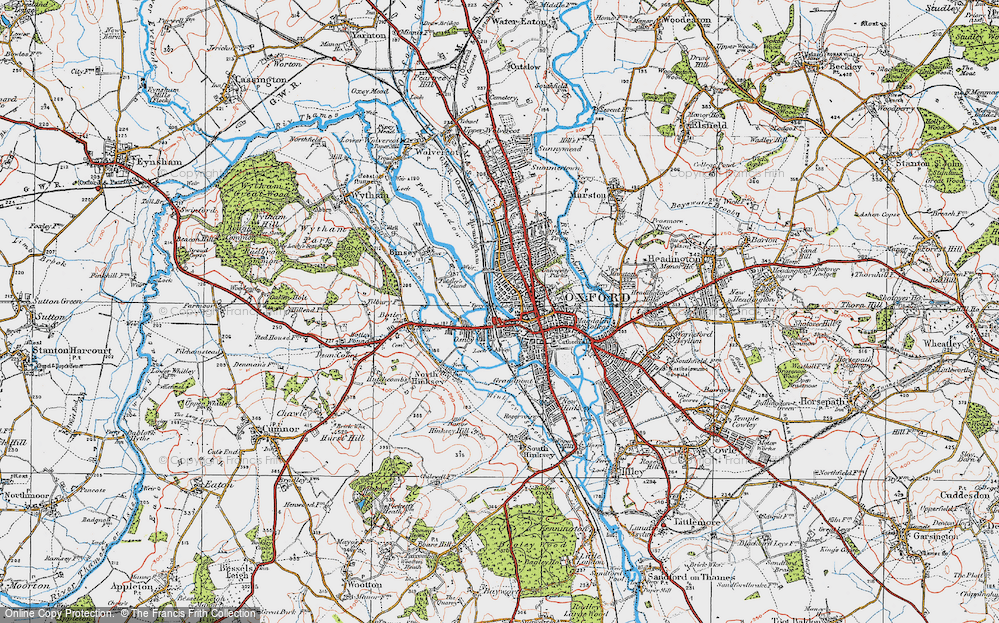 Old Map of Osney, 1919 in 1919