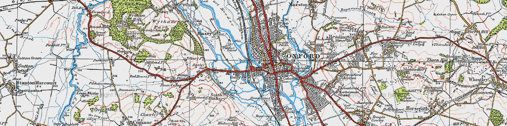 Old map of Osney in 1919