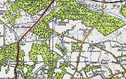 Old map of Ossemsley in 1919